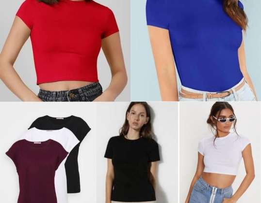 Wholesale basic short sleeve t-shirts and crop tops