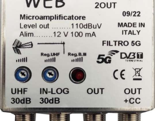 Web3 / Rulog 2 OUT polförstärkare med 5G filter