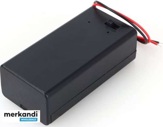 9V battery case with switch