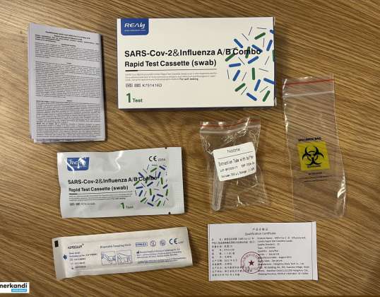 SARS-Cov-2 & Influenza A/B Combo Snabbtestkassett (svabb) Självtest