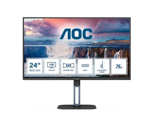 AOC 60,5 cm (23,8) 16:09 HDMI+DP+USB-C IPS Schwarz — 24V5C/BK