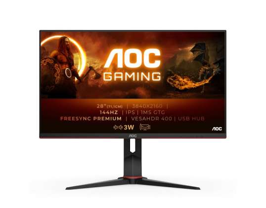 AOC 71,1cm (28) 16:09 2xHDMI+2xDP+USB IPS 1ms - U28G2XU/BK