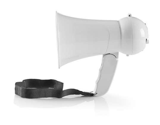 Megafon 15 W 100m beyaz entegre mikrofon aralığı