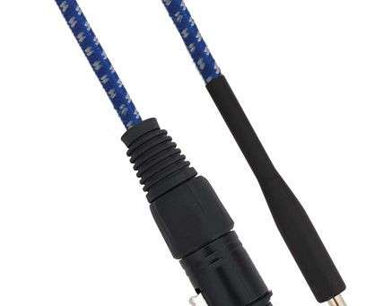 XLR Cannon female cable to Jack 6.35 male 3 meters Mono - White/Blue