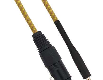 Kabel XLR Cannon vrouwelijk / Jack 6.35 mannelijk 3m Mono Geel / Bruin