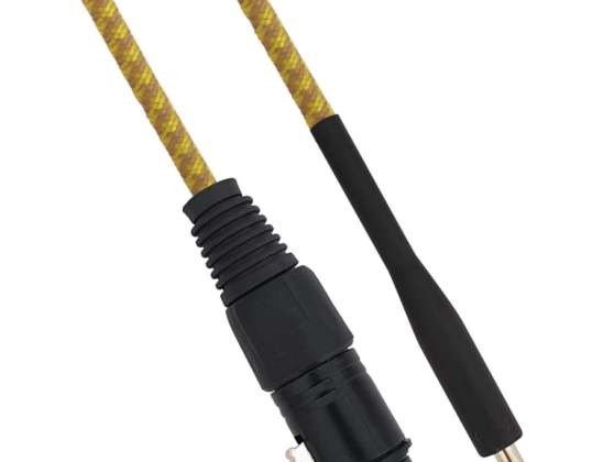 XLR cable Cannon female / Jack 6.35 male 1.5m Mono Yellow / Brown