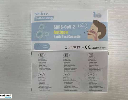 Kit de test nasal antigénique SEJOY pour la détection du COVID-19 - Instructions multilingues incluses