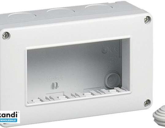 Vimar compatible white 4-module box