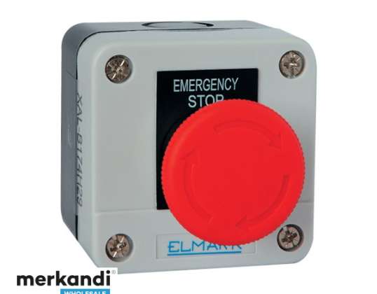 Noodknop EL1-B174 1NC IP44 rood Elmark