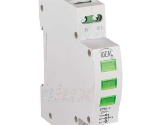 Spanningsindicator voor din rail KLI-3G Kanlux 230 AC