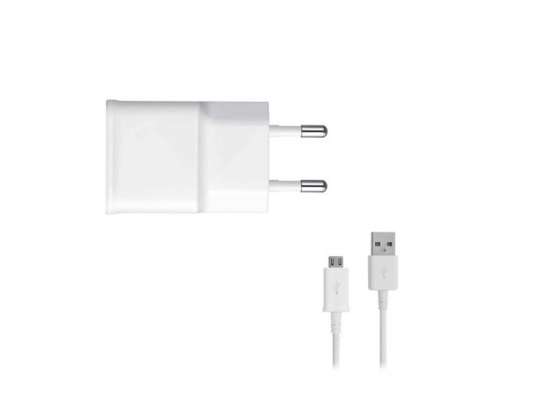 Samsung USB adapteris ECB-DU4AWE mikro USB laidas Weiss BULK - EP-TA50EWEUGWW