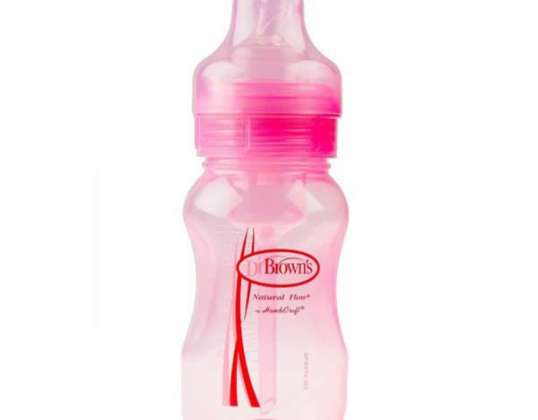 Dr Brown's Bottle Wide Neck Pink 240ml 