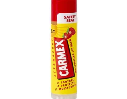 Carmex Φράουλα Ενυδατικό Βάλσαμο Χειλιών Spf15