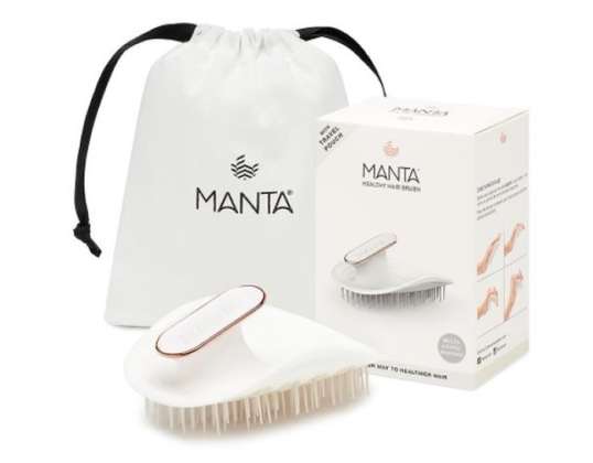 Manta Healthy Hair Brush Ultra Gentle White-Rose