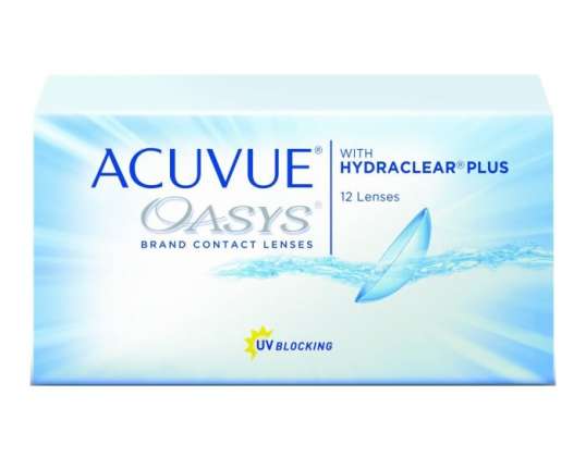 Acuvue Oasys Hydraclear -piilolinssit 2 viikon vaihto -5,00 eaa./8,4 12 yksikköä