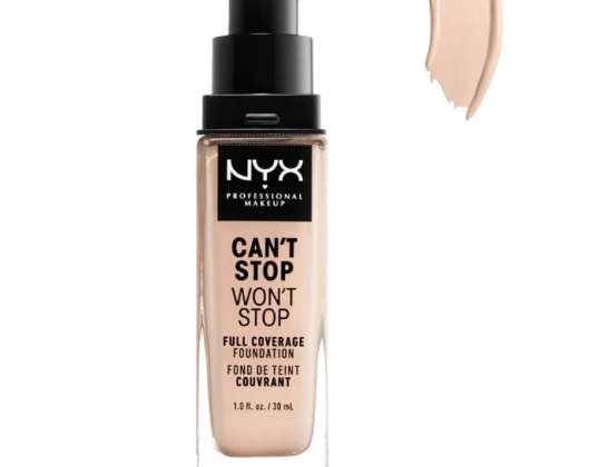 Nyx CanÂ't Stop WonÂ't Stop Full Coverage Foundation Light Porcel 30ml