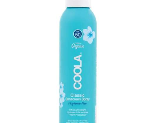 "Coola Classic" kėbulo organinis apsaugos nuo saulės purškiklis "Spf50" be kvapiųjų medžiagų 177ml