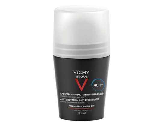 Vichy Homme Roll On Deodorant For Sensitive Skin 50ml