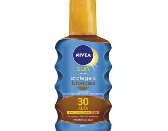 Nivea Sun Protect And Bronze Tan Activating Protecting Oil Spf30 200ml 
