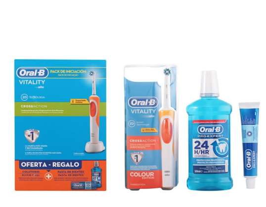 Oral-B Vitality Cross Action Elektrische Zahnbürste Set 3-teilig