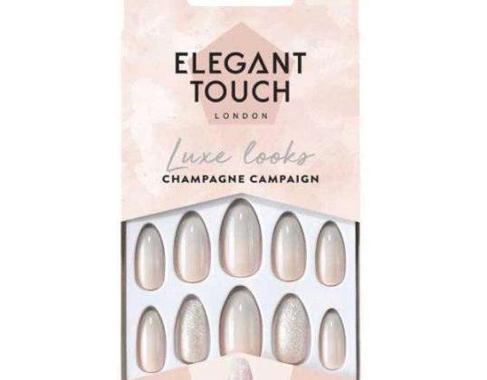 Elegant Touch Luxe Looks Nails With Glue Oval Limited Ed Tip Top 24 U