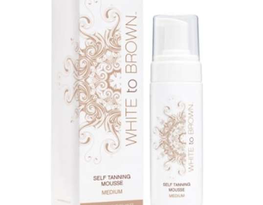 Valkoinen tai ruskea itseruskettava mousse medium 150ml
