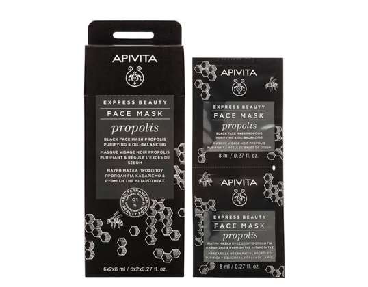 Apivita Mask For Young Oily Skin With Propolis 2x8ml