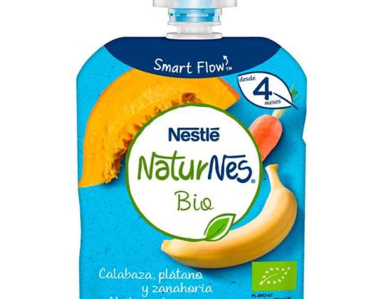 Nestlé© Naturnes Bio Calabaza Plátano Zanahoria Bolsitas 90g