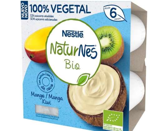 Naturnes Bio Vegan Mango Kiwi Porção 4x90g 