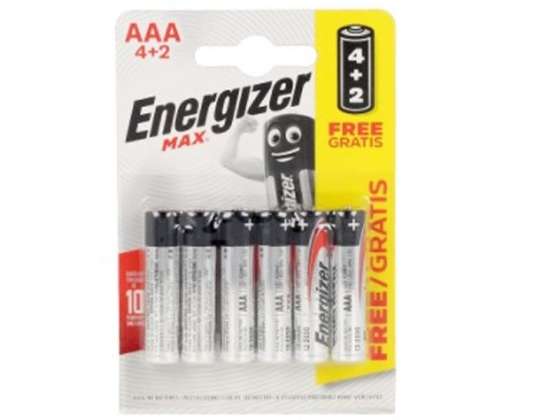 Energizer Μέγιστη Ισχύς LR03 AAA Μπαταρίες 6 Μονάδες