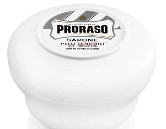 Proraso Бял сапун за бръснене в купа чувствителна кожа 150ml