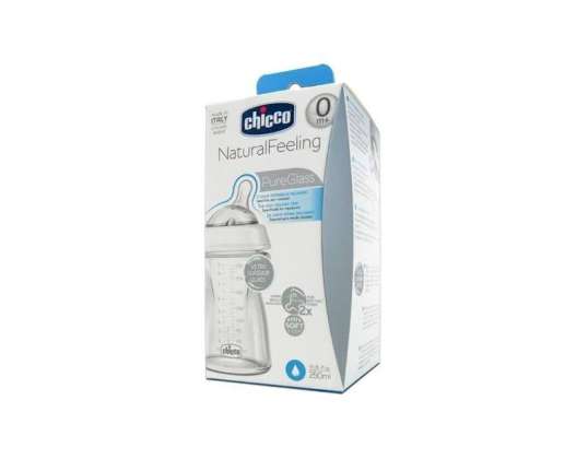 Chicco Natural Feeling Crystal T silikoninis buteliukas 250ml