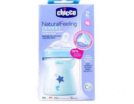 Chicco Bib Nat-Feel 2m Boy 250ml