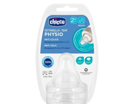 Chicco Physio Nipple 0M+ Силікон F/Slow 2U 