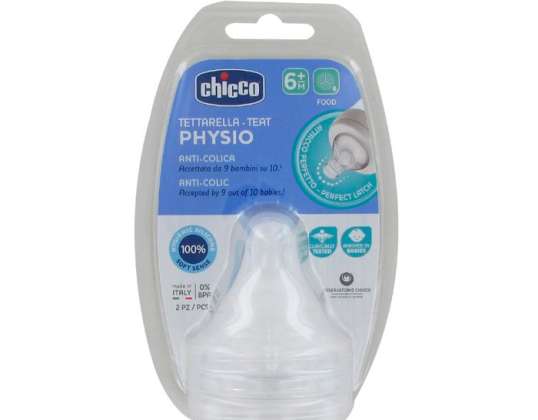 Chicco Tetina Physio 2m+ Silicona F/ Közepes 2U