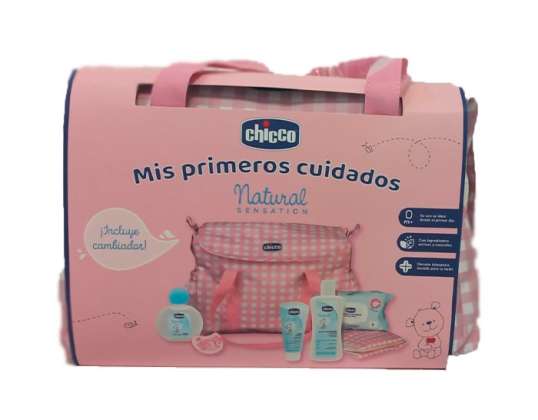 Chicco Prima mea geanta de ingrijire roz Set 6 piese