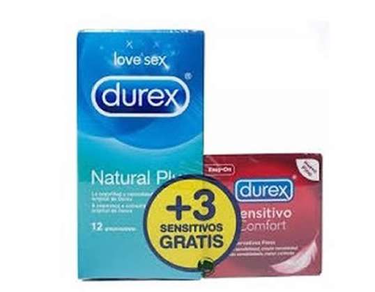 Durex Love Sex Natural Plus 12 Condooms + 3 Sensitive