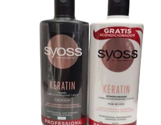 Syoss Keratina Shampoo 440ml Set 2 Piezas