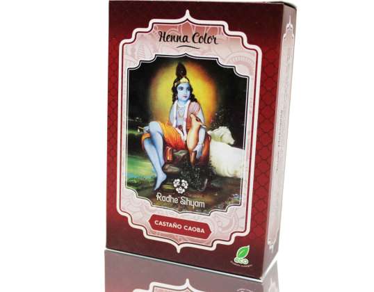 Henna CastaĂ±o Caoba Polvo Radhe 100g