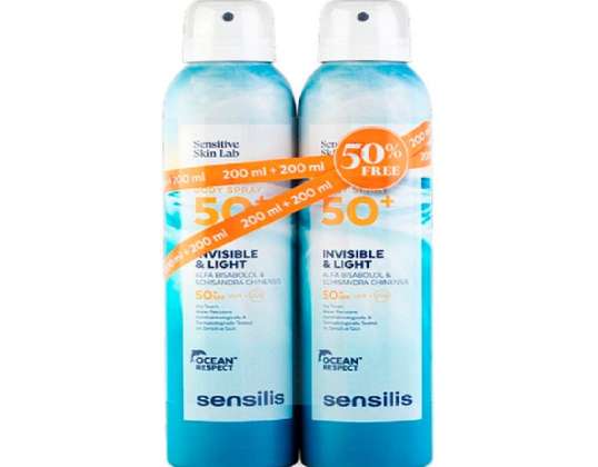 Sensilis Body Spray Onzichtbaar &Light Spf50+ 2x200ml