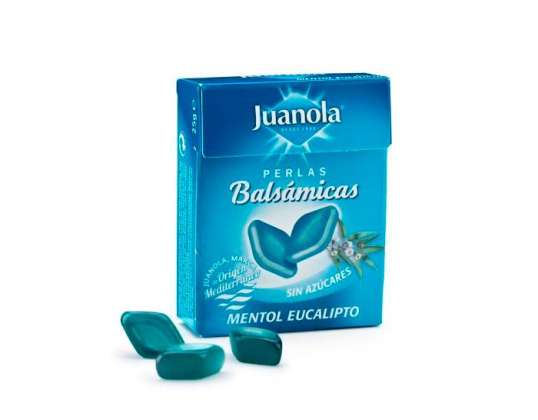 Juanola mentolio eukalipto balzaminiai perlai 25g