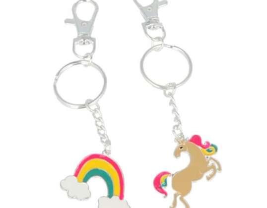 Inka Schlüsselanhänger BFF Einhorn und Regenbogen 2 Einheiten