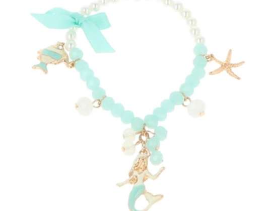 Pulsera de cuentas incas con adornos marinos 1 unidad