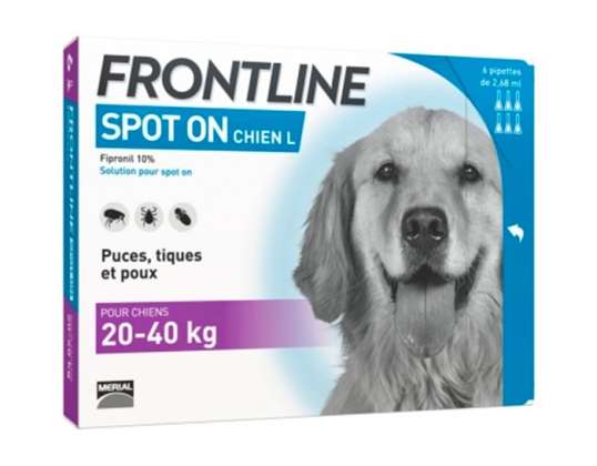 Frontline Spot On Dogs 20-40Kg 6 Pipettes 