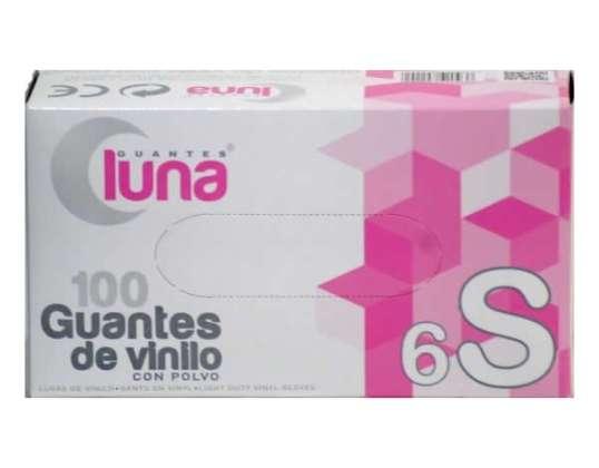 Guantes Luna vinüülkindad Suurus S 100 ühikut