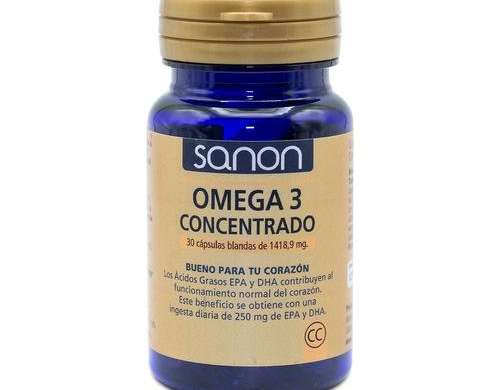 Sanon Omega 3 Koncentrado 30 CĂˇpsulas Blandas De 1418,9 Mg