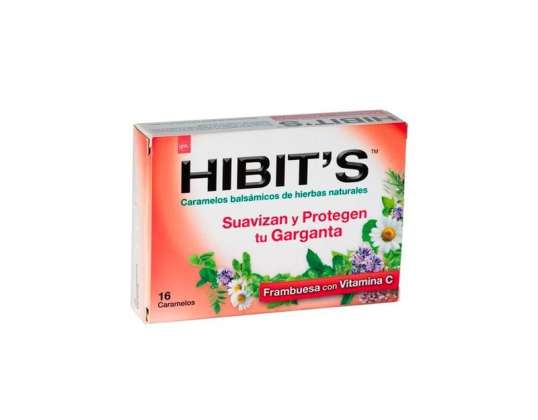 Caramelos de frambuesa Hibit 16uts