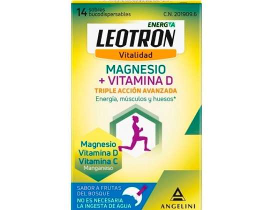 Leotron Vitality Magnésium + Vitamine D 14 Enveloppes 