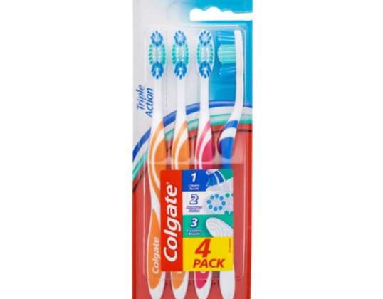 Colgate Triple Action Brosse à dents 4 unités
