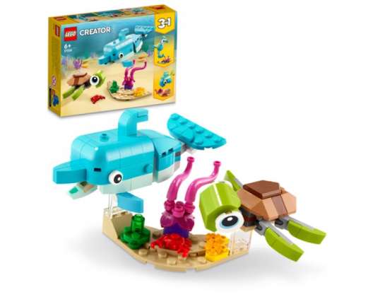LEGO Creator 3in1 Dolphin and Turtle Construction Toy - 31128